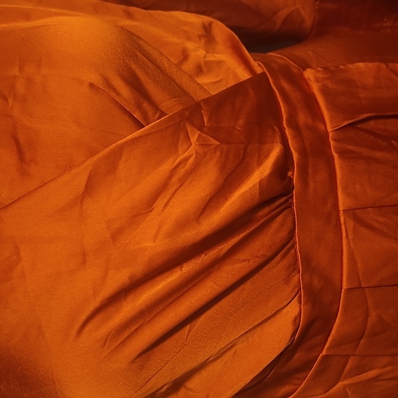 Modest Barbie Elegant Orange Satin ruffle sleeve maxi dress evening gown xxl - Picture 2 of 6